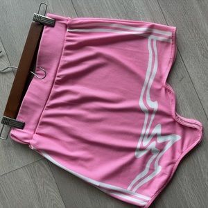 Pink asymmetrical skirt
